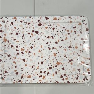 Terrazzo Red Stone Drying Mat - Red